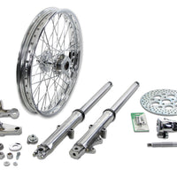24-2044 - Fork Assembly with Polished Sliders 21  Wheel by V-Twin