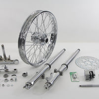 24-2044 - Fork Assembly with Polished Sliders 21  Wheel by V-Twin
