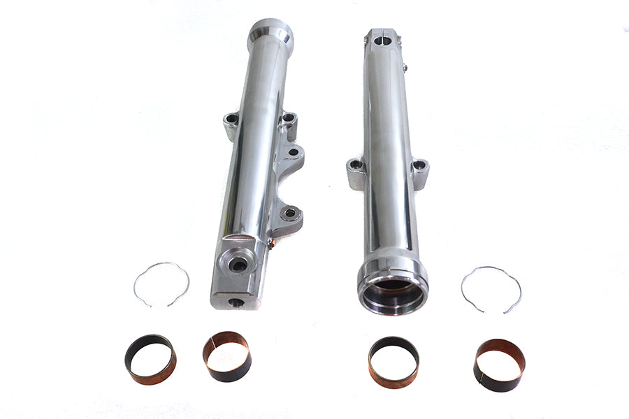24-2063 - 39mm Fork Sliders Polished Single Disc by V-Twin