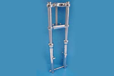 24-8562 - 39mm Fork Assembly with Chrome Sliders Single Disc by V-Twin