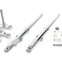 24-8565 - 39mm Fork Assembly with Chrome Sliders Single Disc by V-Twin