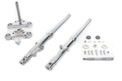 24-8565 - 39mm Fork Assembly with Chrome Sliders Single Disc by V-Twin
