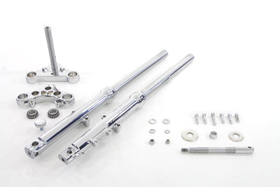 24-8566 - 39mm Fork Assembly with Chrome Sliders Single Disc by V-Twin