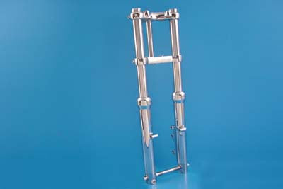 24-8860 - 39mm Fork Assembly with Chrome Sliders Single Disc by V-Twin