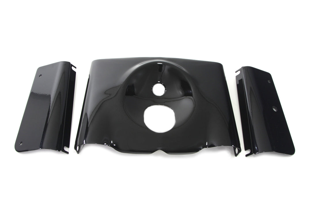 24-9050 - Fork Cover Kit Smooth Style Black by V-Twin