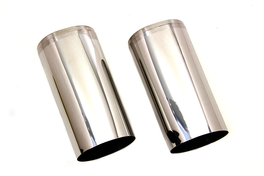 24-9962 - Fork Slider Cover Set Stainless Steel by V-Twin
