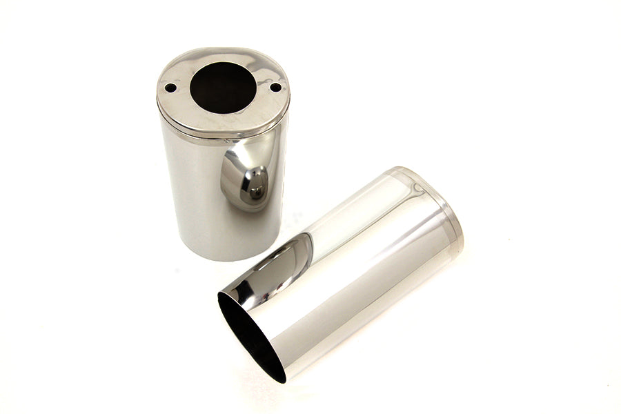24-9962 - Fork Slider Cover Set Stainless Steel by V-Twin