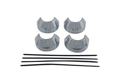 24-9993 - 41mm Chrome Fork Boot Cover Set by V-Twin