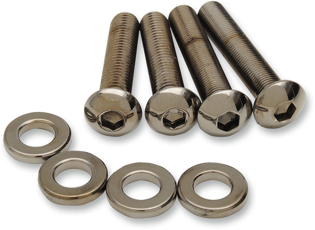 2401-0943 - DRAG SPECIALTIES Shock Mount Kit - Black/Chrome MKDR8BK