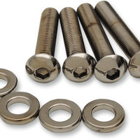 2401-0943 - DRAG SPECIALTIES Shock Mount Kit - Black/Chrome MKDR8BK