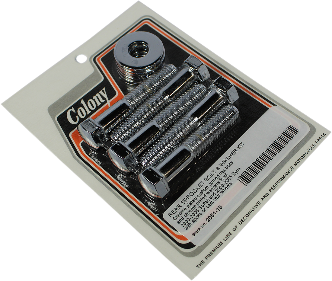 2401-1119 - COLONY Right Spring Bolt and Washer Kit - Chrome 2051-10