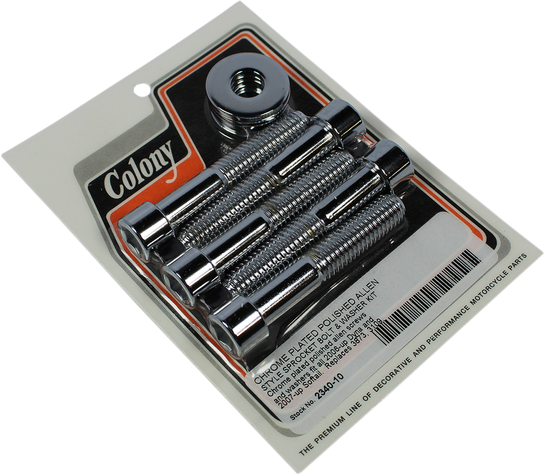 2401-1119 - COLONY Right Spring Bolt and Washer Kit - Chrome 2051-10
