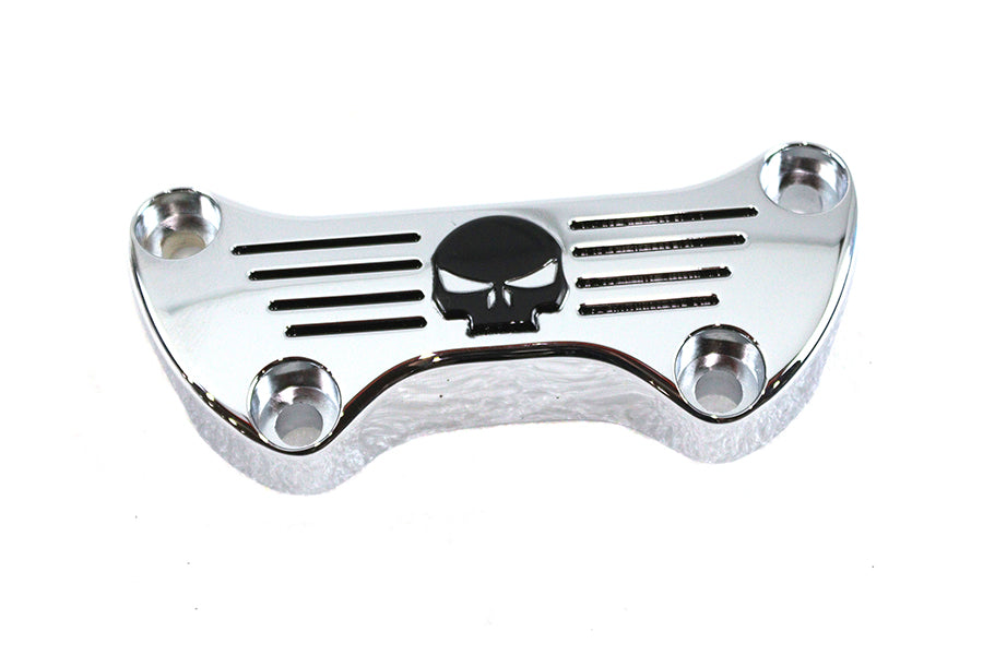 Skull Riser Top Clamp Chrome