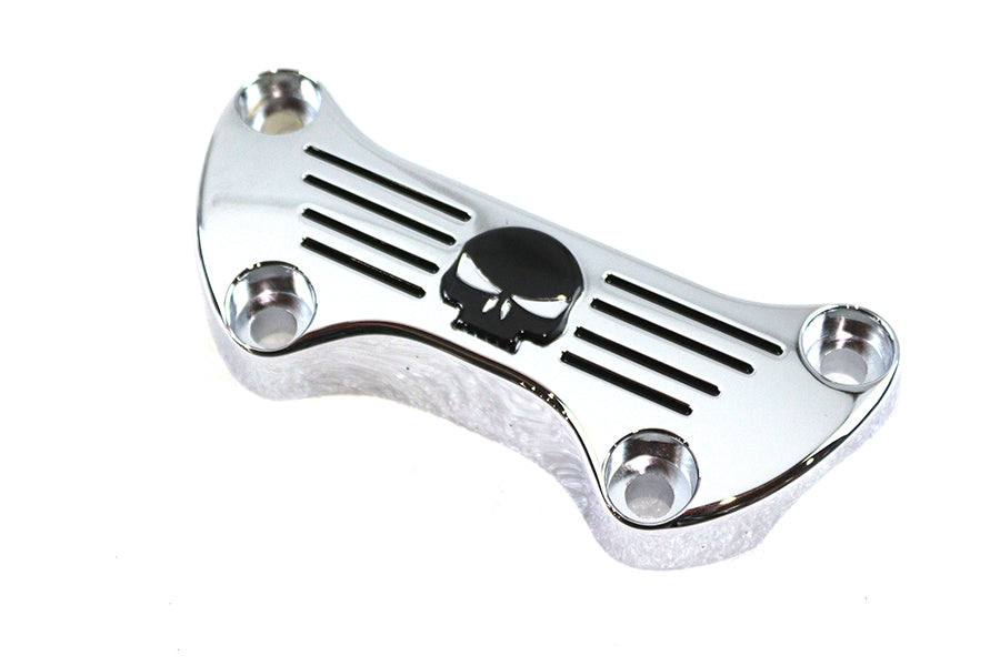 Skull Riser Top Clamp Chrome