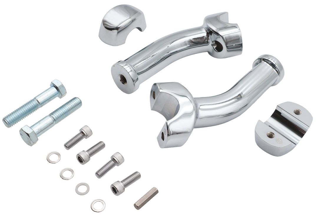 25-0479 - 6 inch Curved Riser Kit Chrome by V-Twin