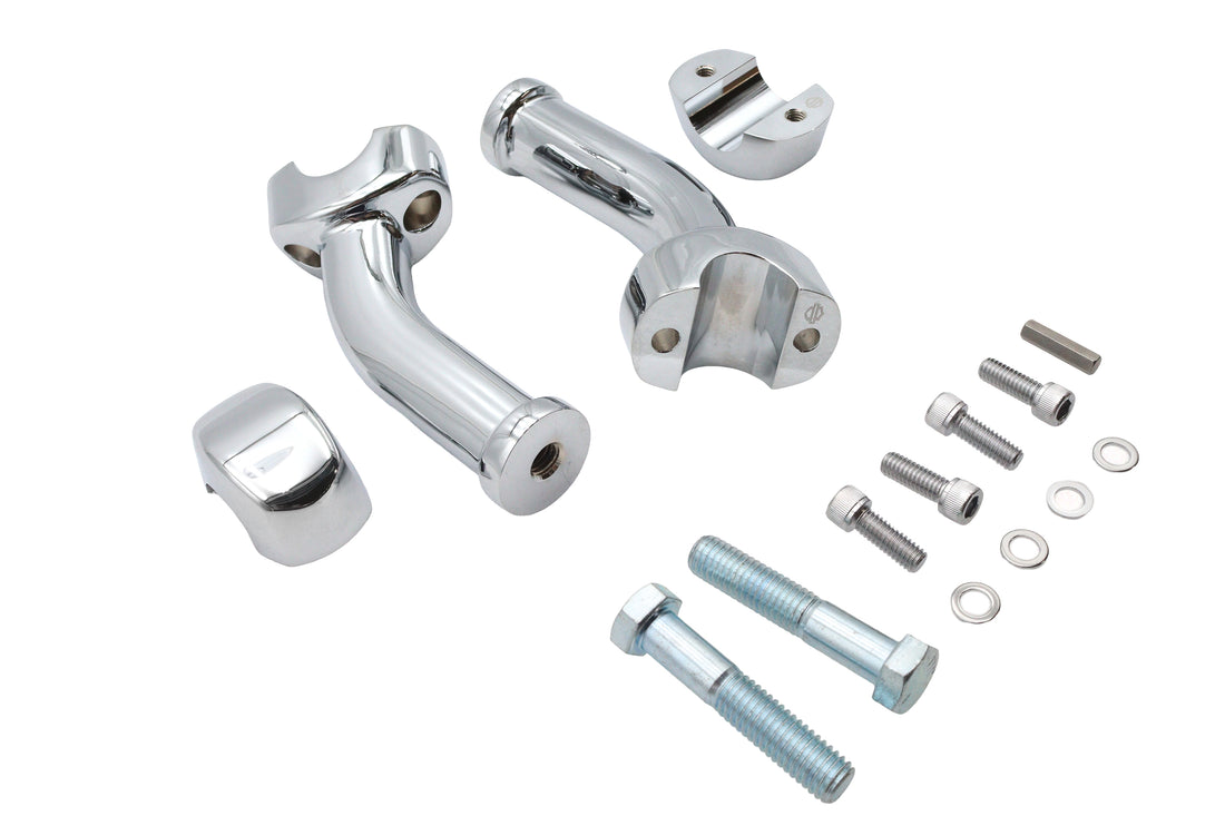 25-0479 - 6 inch Curved Riser Kit Chrome by V-Twin