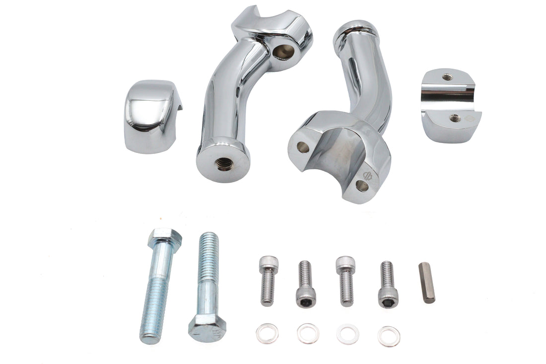 25-0479 - 6 inch Curved Riser Kit Chrome by V-Twin