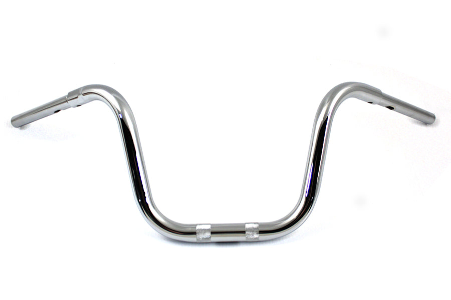 25-0554 - 10  Ape Hanger Handlebar with Indents Chrome by MCM