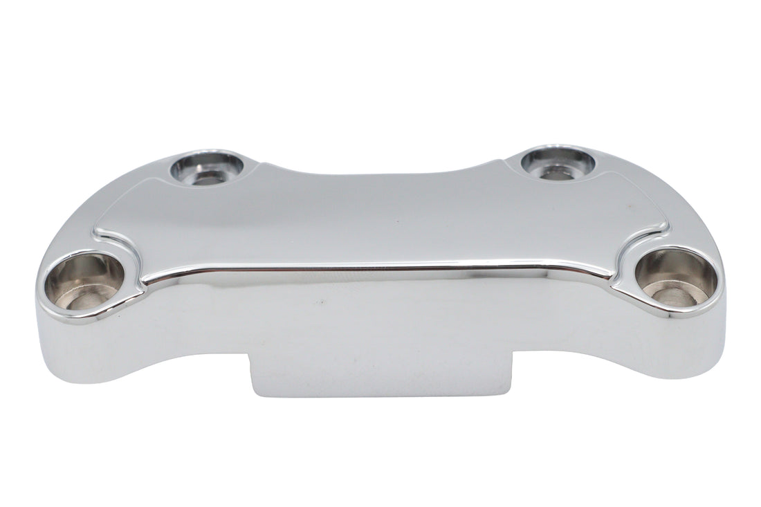 25-0592 - Chrome Smooth Handlebar Clamp Cover with Skirt by MCM