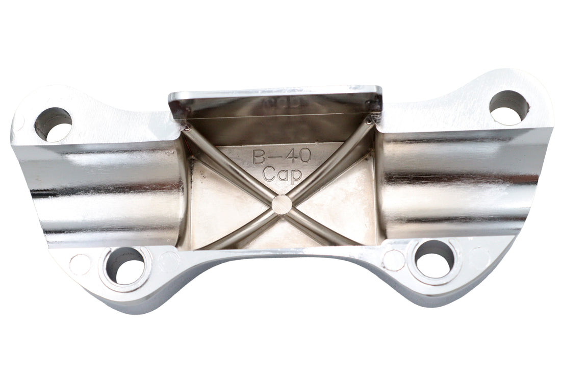 25-0592 - Chrome Smooth Handlebar Clamp Cover with Skirt by MCM