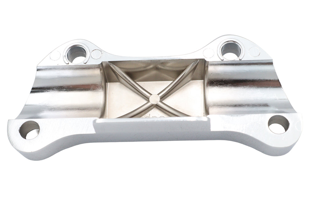 25-0592 - Chrome Smooth Handlebar Clamp Cover with Skirt by MCM
