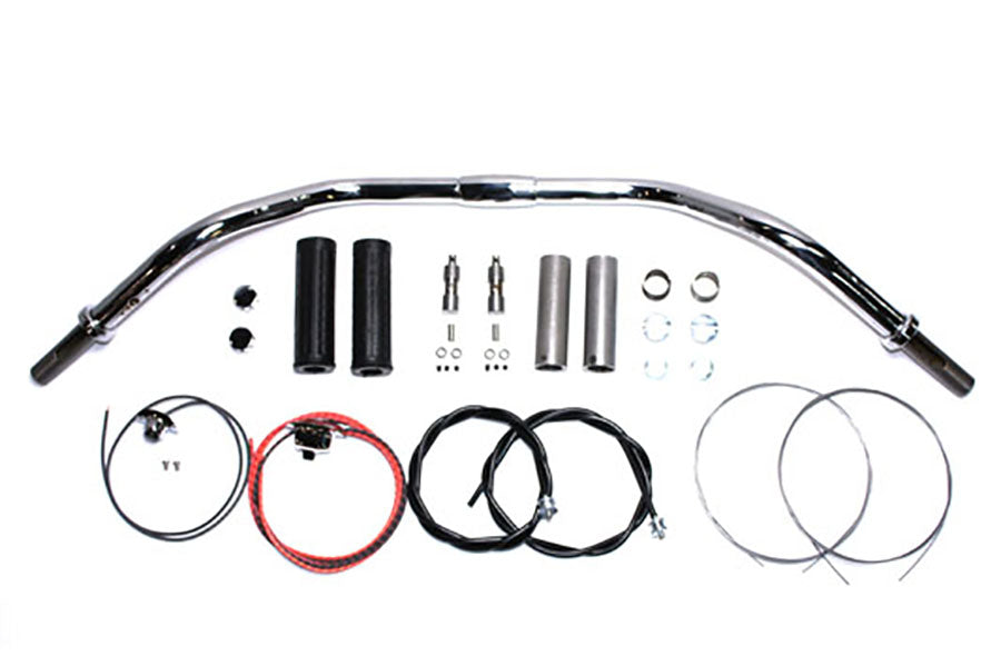 25-0600 - 5  Chrome Handlebar Assembly by V-Twin