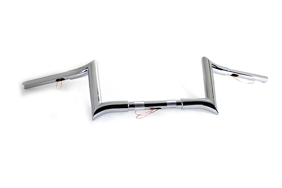 25-1200 - 8 inch Chrome Z-Bar Handlebar with Indents by MCM