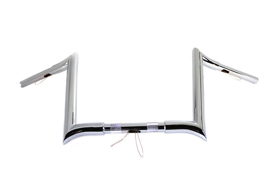 25-1204 - 12 inch Chrome Z-Bar Handlebar with Indents by MCM