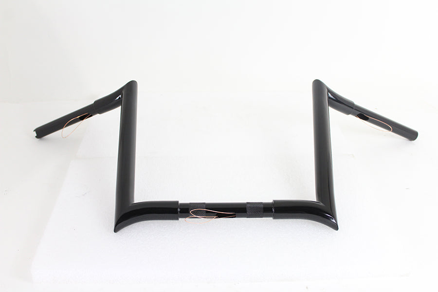 25-1207 - 14  Black Z-Bar Handlebar with Indents by MCM