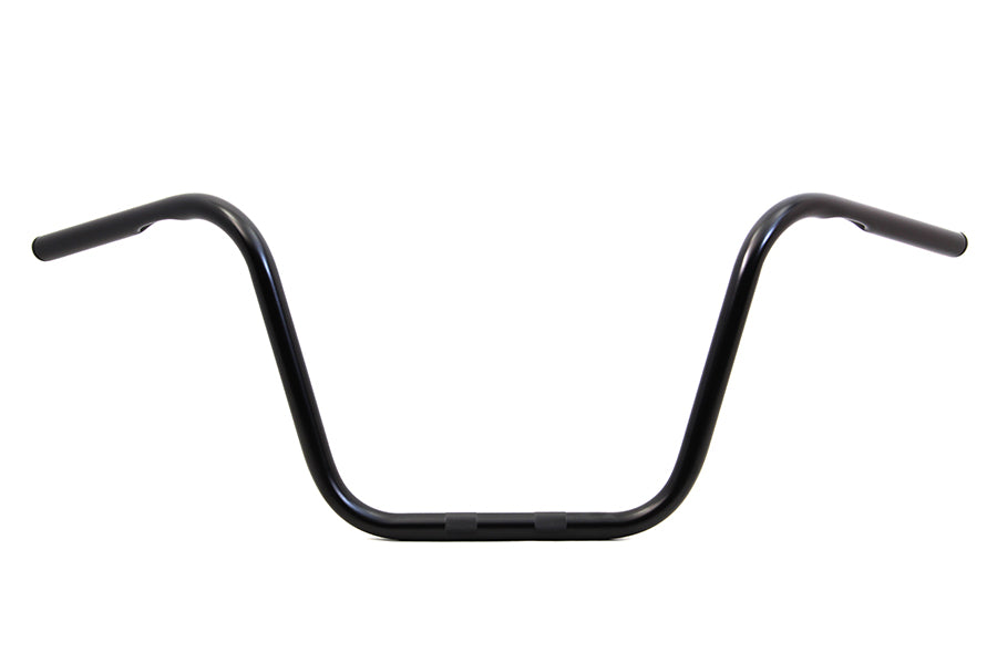 25-1304 - 12 inch Ape Hanger Handlebars with Indents Black by MCM