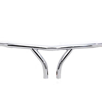25-1842 - 10  Chrome Curved Riser Handlebar with Indents by MCM