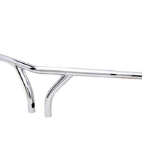 25-1842 - 10  Chrome Curved Riser Handlebar with Indents by MCM