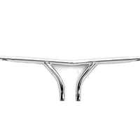 25-1842 - 10  Chrome Curved Riser Handlebar with Indents by MCM