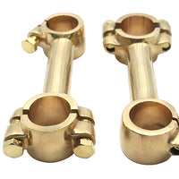 25-2253 - 4  Dog Bone Riser Set Brass by V-Twin