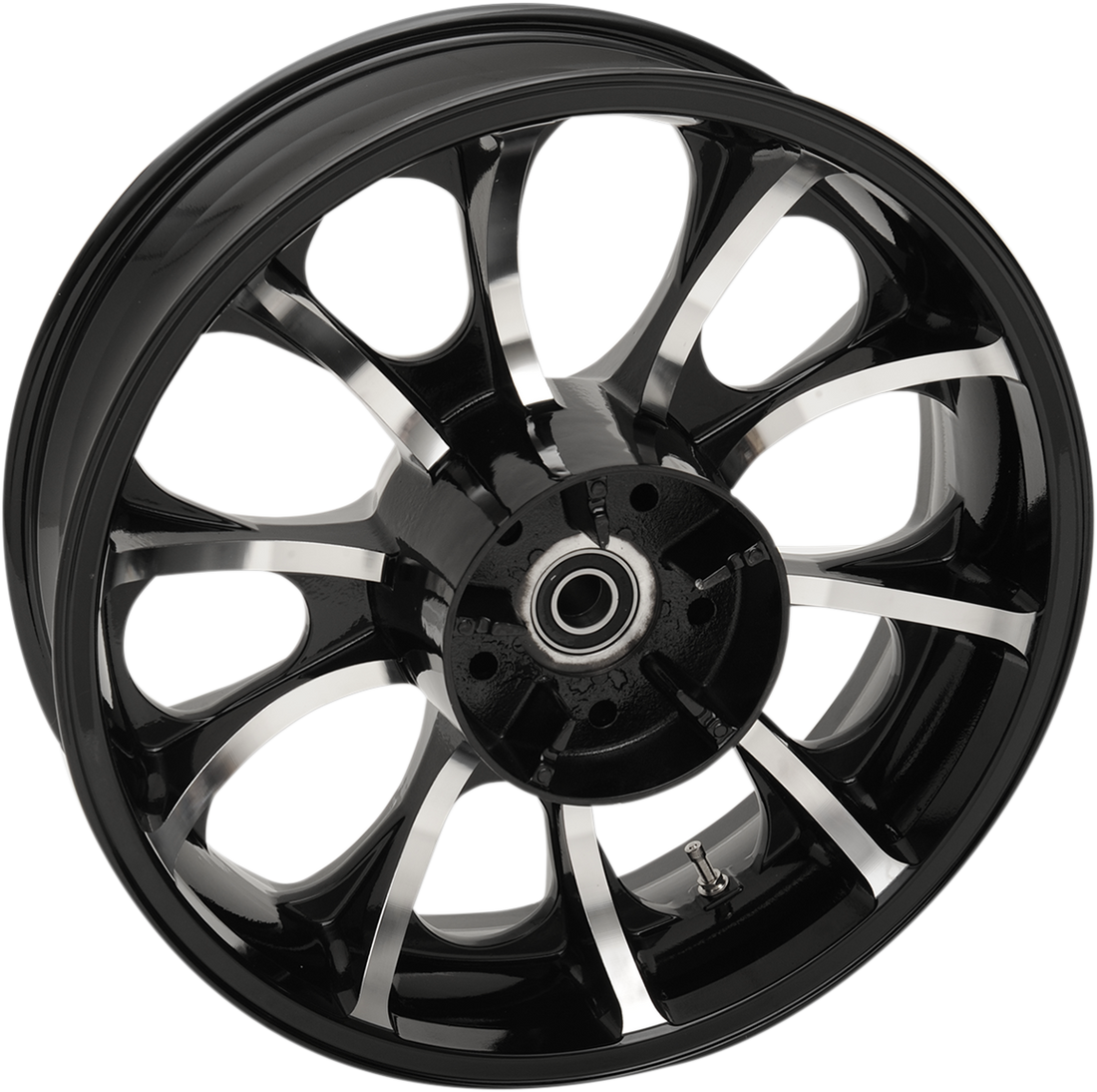 0202-2211 - COASTAL MOTO Rear Wheel - Largo 3D - Single Disc/with or without ABS - Black Cut - 18x7 3D-LAR187BC-TRK
