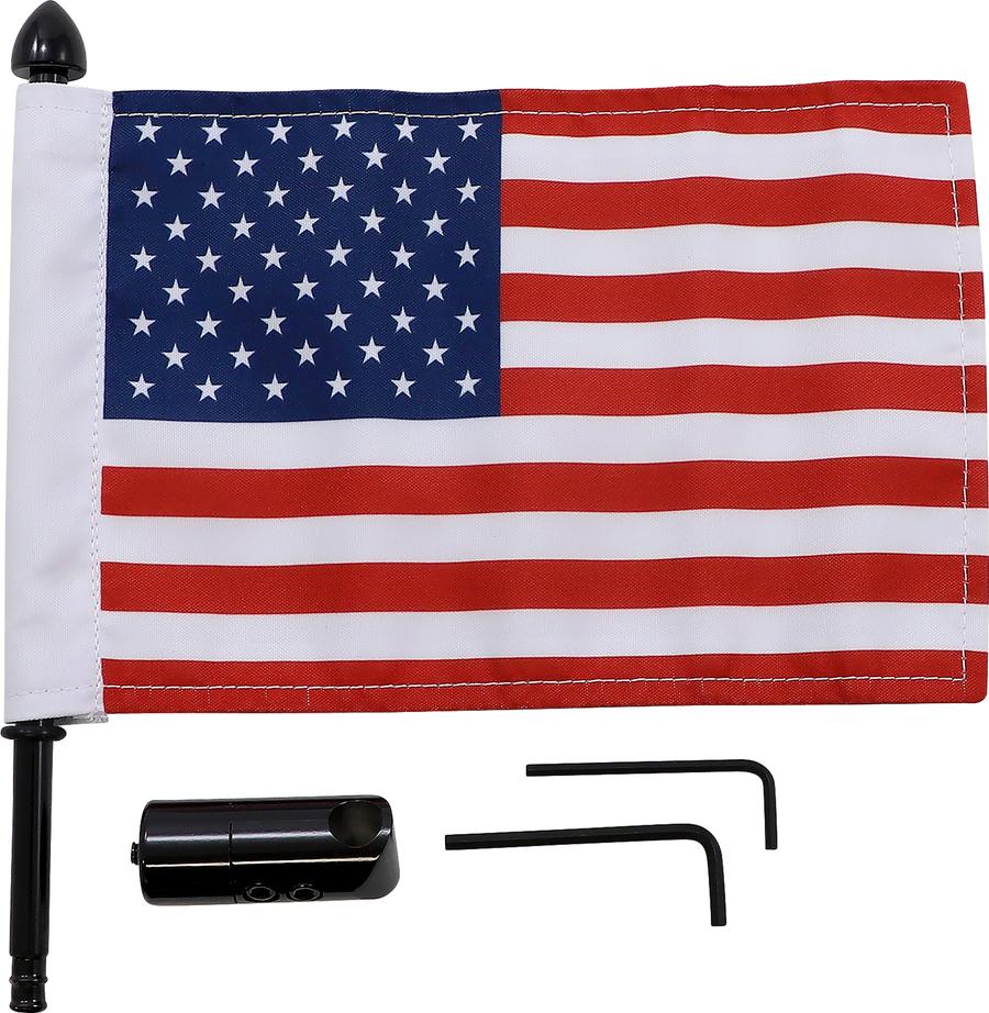 PRO PAD Luggage Rack Flag Mount - 1/2" Round - With 6" X 9" Flag BRFM-RDHB12