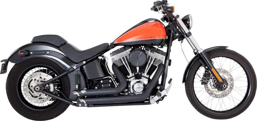 VANCE & HINES Shortshots Staggered Exhaust System - Matte Black 47325