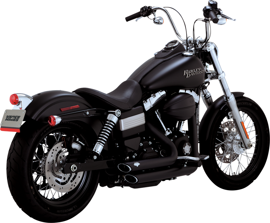 VANCE & HINES Shortshots Staggered Exhaust System - Matte Black 47327