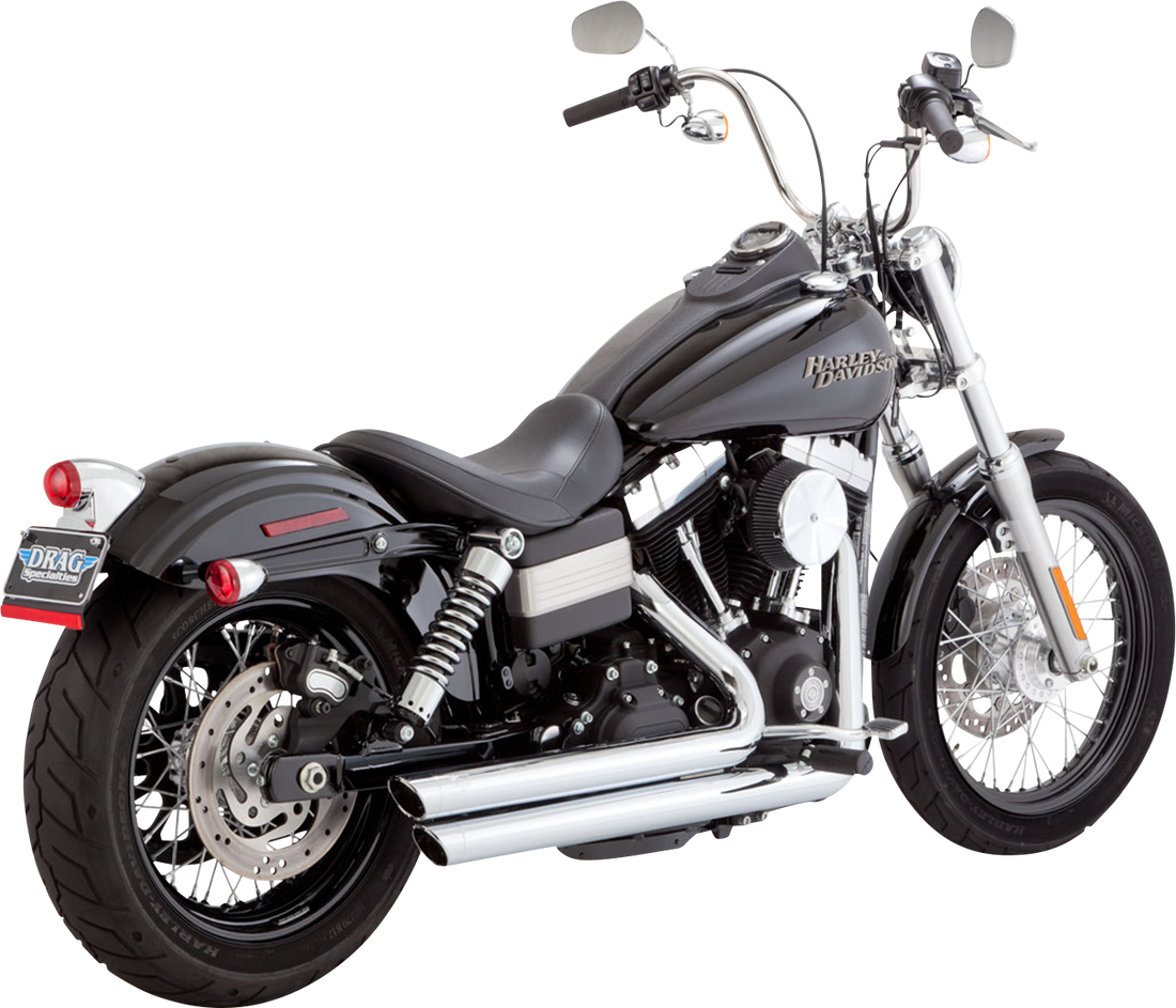 VANCE & HINES Big Shots Staggered Exhaust System - Chrome 17338