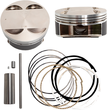 S&S CYCLE Big Bore Piston Kit - 124" - +.010 - M8 920-0141