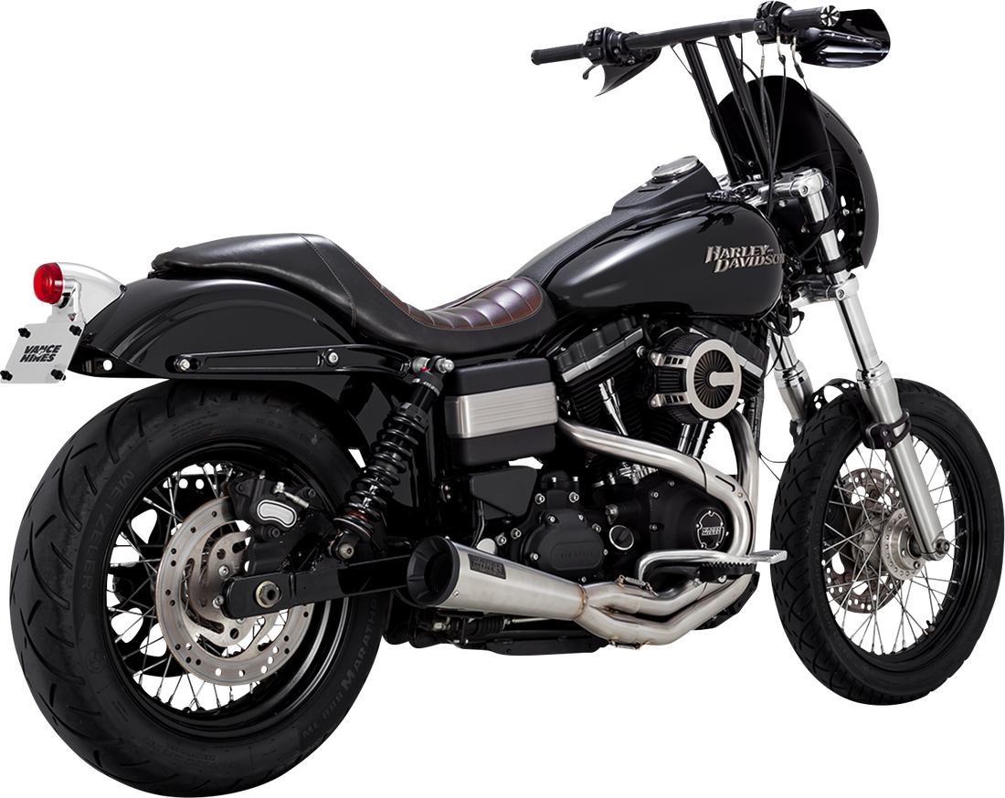 VANCE & HINES 2-into-1 Upsweep Exhaust System - Brushed - Stainless Steel 27325