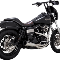 VANCE & HINES 2-into-1 Upsweep Exhaust System - Brushed - Stainless Steel 27325