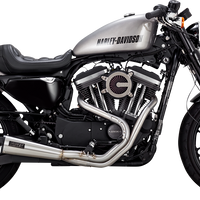 VANCE & HINES 2-into-1 Upsweep Exhaust System - Brushed - Stainless Steel 27327