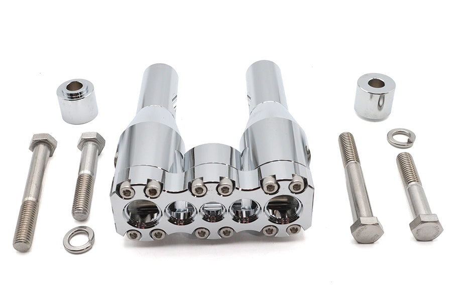 26-0038 - Wyatt Gatling 6 inch Baron Style Riser Set Chrome by Wyatt Gatling