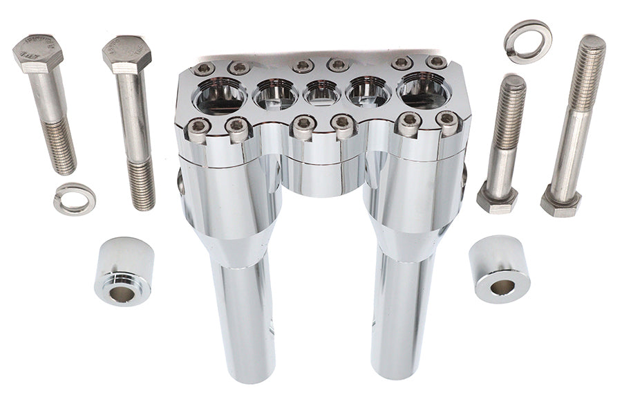 26-0046 - Wyatt Gatling 8 inch Baron Style Riser Set Chrome by Wyatt Gatling