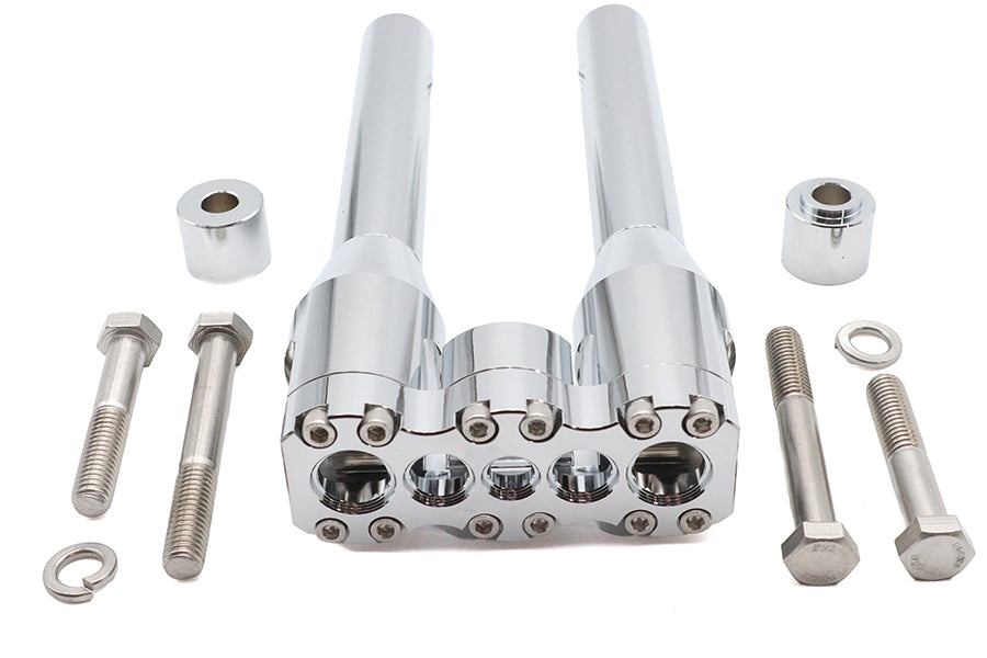 26-0059 - Wyatt Gatling 10 inch Baron Style Riser Set Chrome by Wyatt Gatling