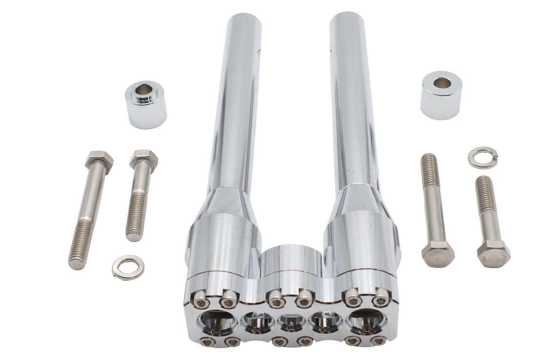 26-0067 - Wyatt Gatling 12 inch Baron Style Riser Set Chrome by Wyatt Gatling