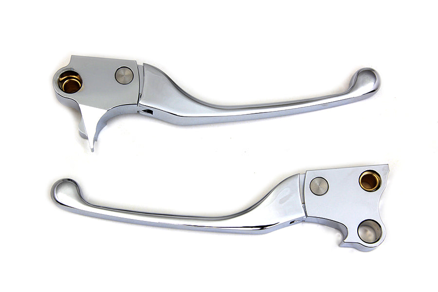26-0115 - Chrome Adjustable Hand Lever Set by V-Twin