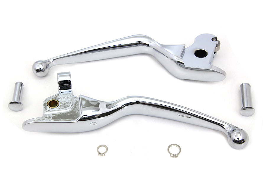26-0325 - Chrome Wide Tamer Hand Lever Set by V-Twin