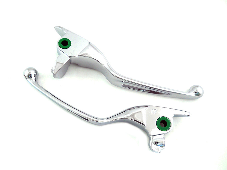 26-0326 - M8 Slotted Hand Control Lever Kit Chrome by V-Twin